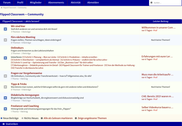 Screenshot unserer Community Screenshot unserer Community